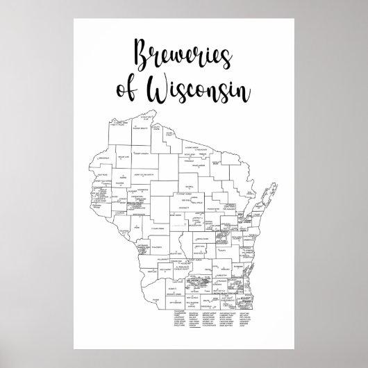 Wisconsin Brewery Themed Poster (Vorne)