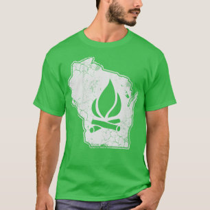 Wisconsin Camping Lagerfeuer Camping Ausrüstung T-Shirt