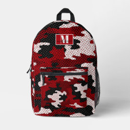 Wisconsin Cardinal & White College Camo Printed Bedruckter Rucksack