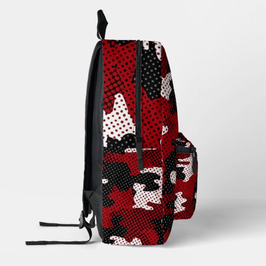Wisconsin Cardinal & White College Camo Printed Bedruckter Rucksack (Links)