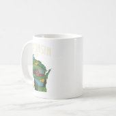 Wisconsin Cheese State Pride Farm Dairy Lover Gift Kaffeetasse (Vorderseite Links)