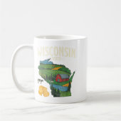 Wisconsin Cheese State Pride Farm Dairy Lover Gift Kaffeetasse (Links)