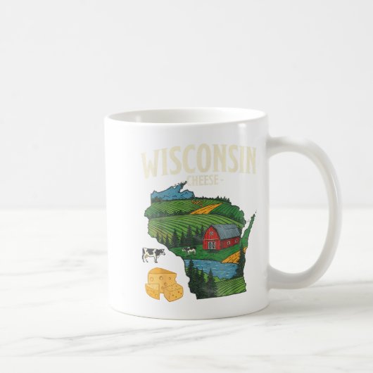 Wisconsin Cheese State Pride Farm Dairy Lover Gift Kaffeetasse (Rechts)
