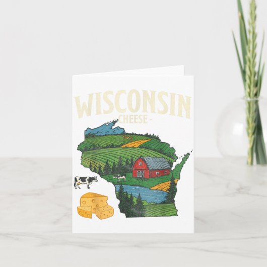 Wisconsin Cheese State Pride Farm Dairy Lover Gift Karte (Vorderseite)
