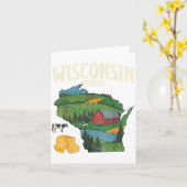 Wisconsin Cheese State Pride Farm Dairy Lover Gift Karte (Gelbe Blume)