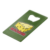 Wisconsin Cheese Wedge Geldbeutel Flaschenöffner (Rückseite Schrägansicht)