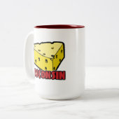 Wisconsin Cheese Wedge Zweifarbige Tasse (Vorderseite Links)