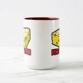 Wisconsin Cheese Wedge Zweifarbige Tasse (Mittel)