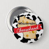 Wisconsin Cheesehead Button (Vorne & Hinten)
