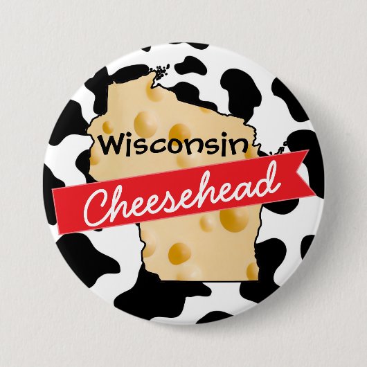 Wisconsin Cheesehead Button (Vorderseite)