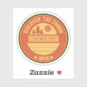 Wisconsin Cheesehead - Fun WI Souvenir Aufkleber (Blatt)