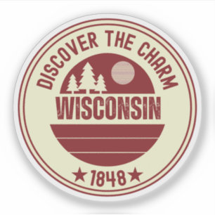 Wisconsin Cheesehead - Lustiges WI-Souvenir Aufkleber