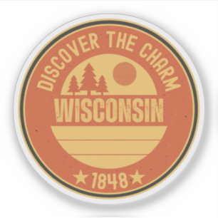 Wisconsin Cheesehead - Lustiges WI-Souvenir Aufkleber