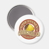 Wisconsin Cheesehead Siegel Magnet (Vorderseite/Rückseite)