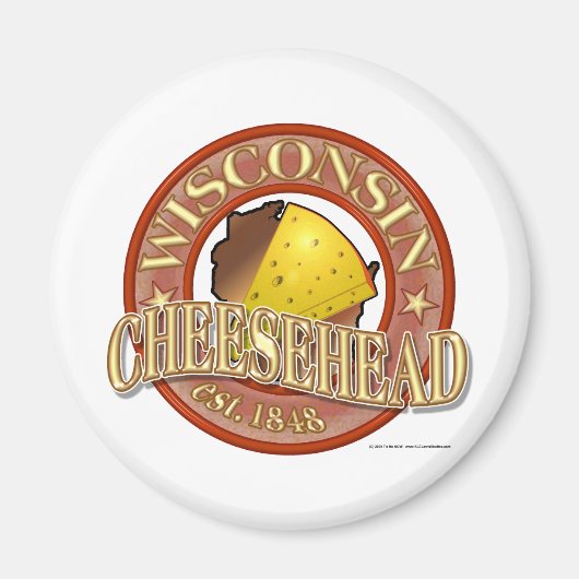Wisconsin Cheesehead Siegel Magnet (Vorne)