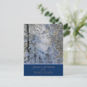 Wisconsin Christmas Card/state specific post cards Feiertagspostkarte (Stehend Vorderseite)