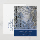 Wisconsin Christmas Card/state specific post cards Feiertagspostkarte (Vorne/Hinten)