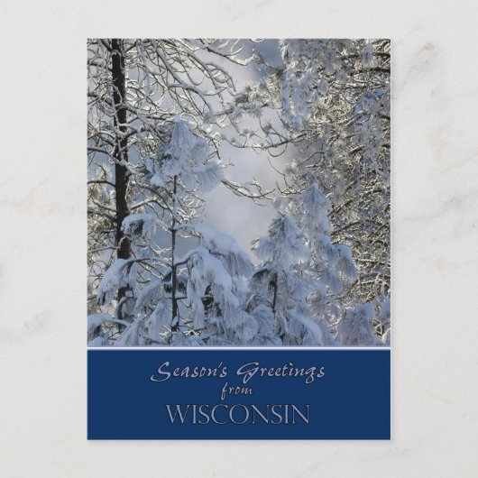 Wisconsin Christmas Card/state specific post cards Feiertagspostkarte (Vorderseite)