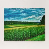 Wisconsin Corn Fields.Christmas Grüße Puzzle (Horizontal)