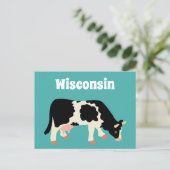 Wisconsin Dairy Cow Postkarte (Stehend Vorderseite)