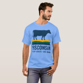 Wisconsin Dairy State Retro Cow T-Shirt (Vorne ganz)