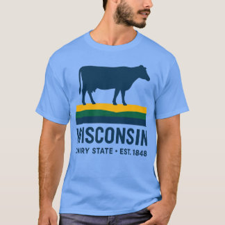 Wisconsin Dairy State Retro-Kuh T-Shirt