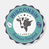 Wisconsin Dairyland Abzeichen Magnet (Vorne)