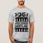 Wisconsin Dairyland Cow Funny Farm T - Shirt (Vorderseite)