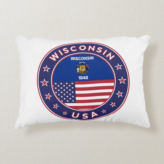 Wisconsin Dekokissen (Vorderseite)