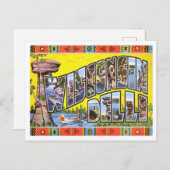 Wisconsin Dells Vintag Big Letters Postcard Postkarte (Vorne/Hinten)