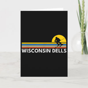Wisconsin Dells Vintage Retro Andenken Skifahren Karte