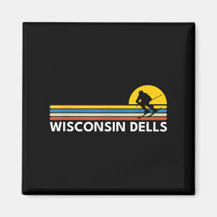Wisconsin Dells Vintage Retro Andenken Skifahren Magnet