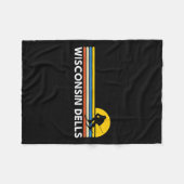 Wisconsin Dells Vintage Retro Souvenirs Skiing  Fleecedecke (Vorderseite (Horizontal))