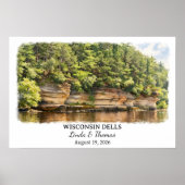 Wisconsin Dells Wisconsin Poster, Aquarell Poster (Vorne)