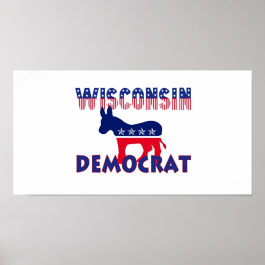 Wisconsin Demokrat Poster (Vorne)