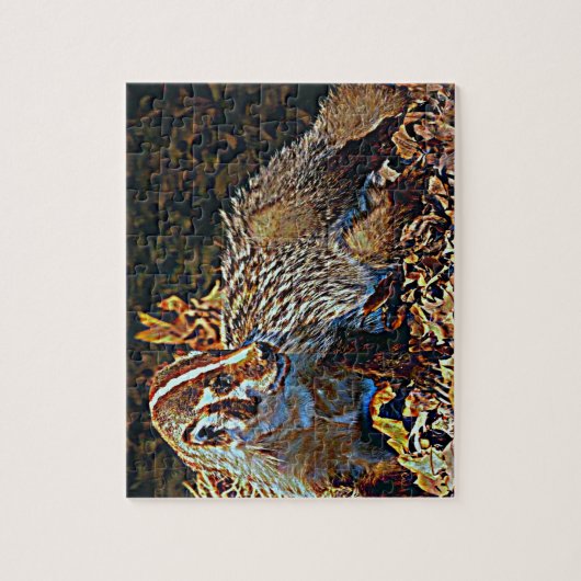 Wisconsin der Dachs-Staat Puzzle (Vertikal)