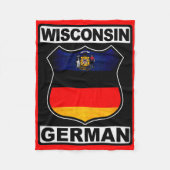 Wisconsin, deutscher Amerikaner Fleecedecke (Vorderseite)