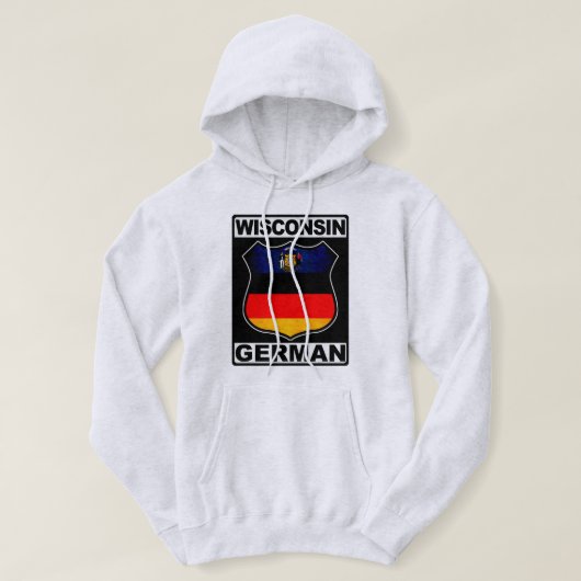 Wisconsin, deutscher Amerikaner Hoodie (Design vorne)