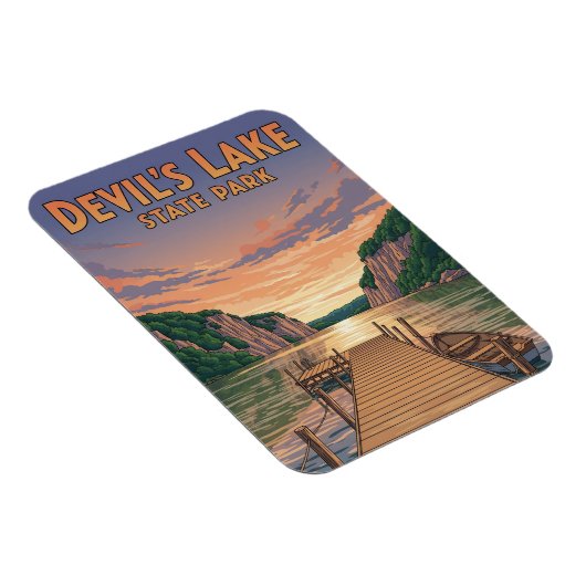 Wisconsin Devil's Lake Staat Park Travel Magnet (Rechte Seite)