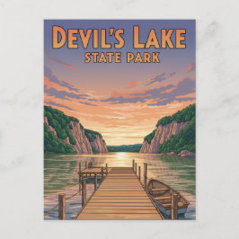 Wisconsin Devil's Lake Staat Park Travel Postkarte