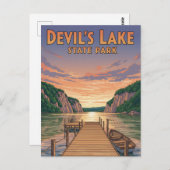 Wisconsin Devil's Lake Staat Park Travel Postkarte (Vorne/Hinten)
