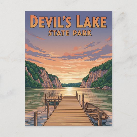 Wisconsin Devil's Lake Staat Park Travel Postkarte (Vorderseite)