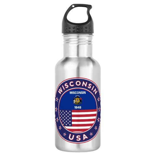 Wisconsin Edelstahlflasche (Vorderseite)