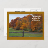Wisconsin, ein Ort für... Postkarte (Vorne/Hinten)