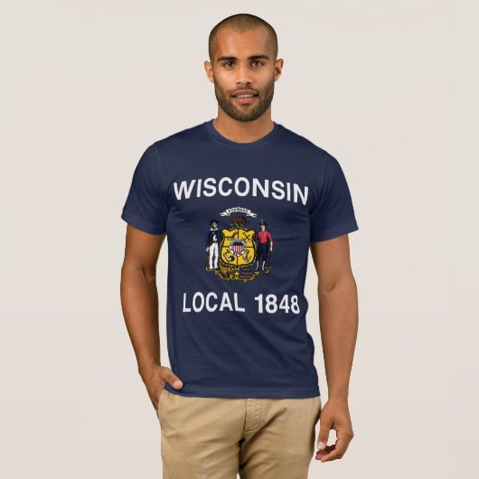 Wisconsin-Einheimisches 1848 T-Shirt (Vorne ganz)