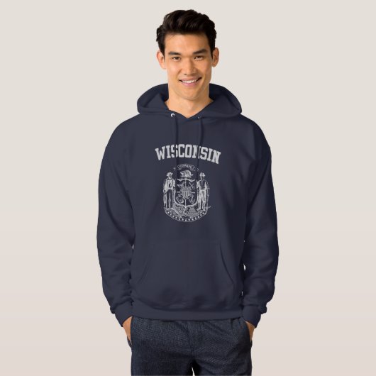 Wisconsin-Emblem Hoodie (Vorne ganz)