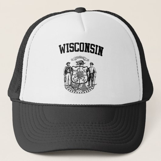 Wisconsin Emblem Truckerkappe (Vorderseite)