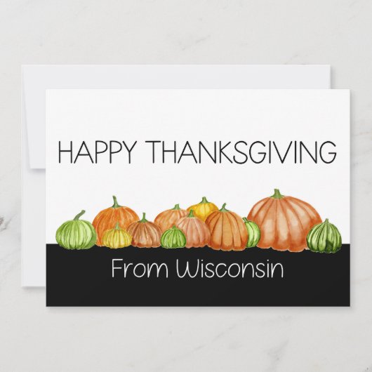 Wisconsin Erntedank Card Feiertagskarte (Vorderseite)