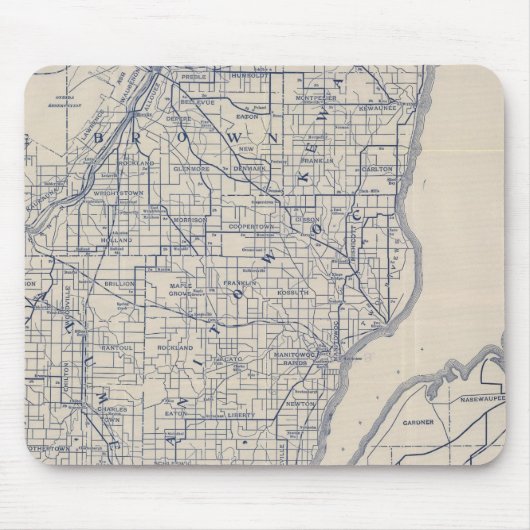 Wisconsin Fahrradweg 2 Mousepad (Vorne)
