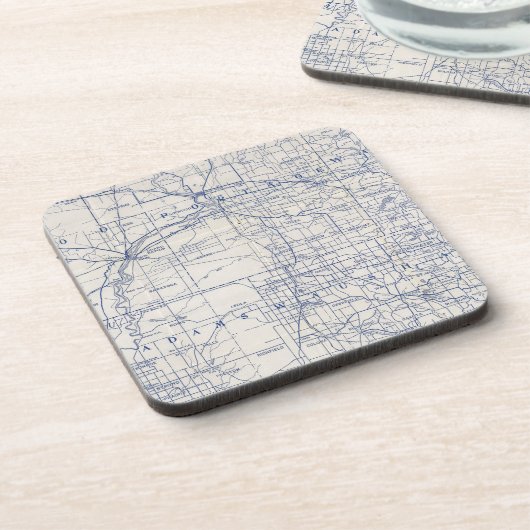 Wisconsin Fahrradweg 2 Untersetzer (Linke Seite)